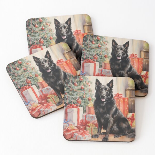 Item preview, Christmas Portrait of a Belgian Sheepdog designed and sold by Samuelsboro.