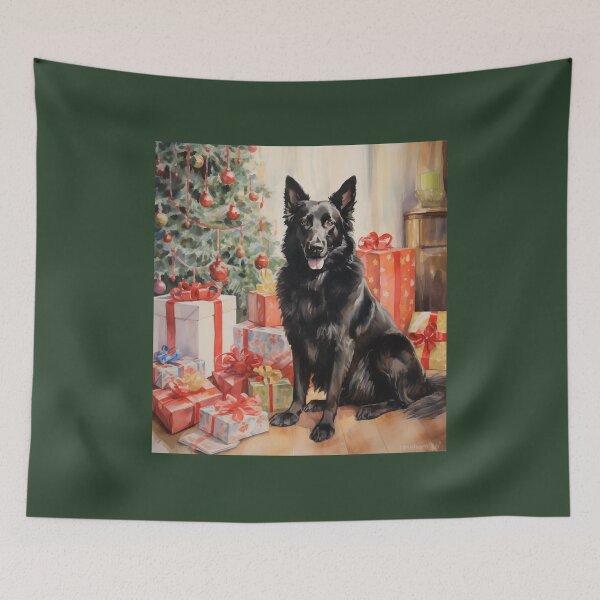 Item preview, Christmas Portrait of a Belgian Sheepdog designed and sold by Samuelsboro.