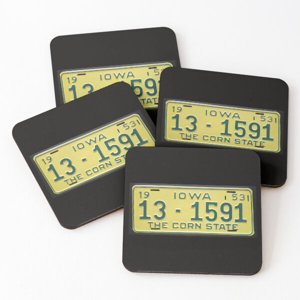 Item preview, Retro Vintage Classic 1953 Iowa License Plate Rare Colors designed and sold by Way Way Cool.