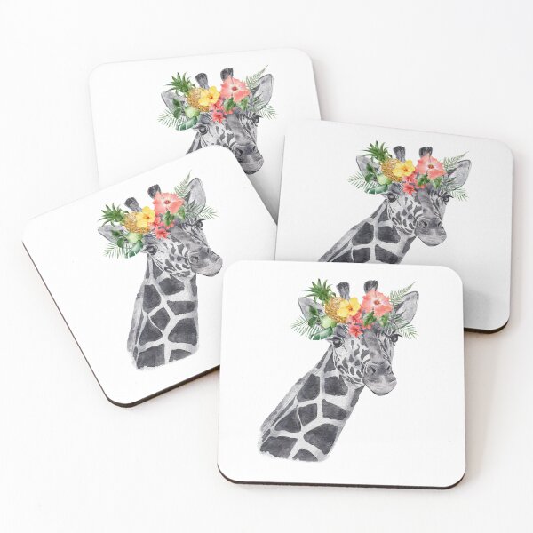 Item preview, Giraffe and Flowers designed and sold by jmyklee.