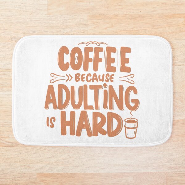 Item preview, Funny Typography Art Coffee Tea Collection: 'Coffee: Because Adulting is Hard' by HahaHandlesHub designed and sold by HahaHandlesHub.