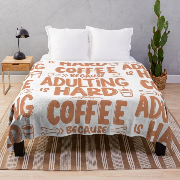 Item preview, Funny Typography Art Coffee Tea Collection: 'Coffee: Because Adulting is Hard' by HahaHandlesHub designed and sold by HahaHandlesHub.