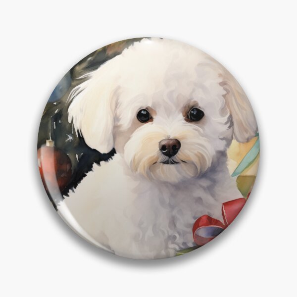 Item preview, Christmas Portrait of a Bichon Frise (cute) designed and sold by Samuelsboro.