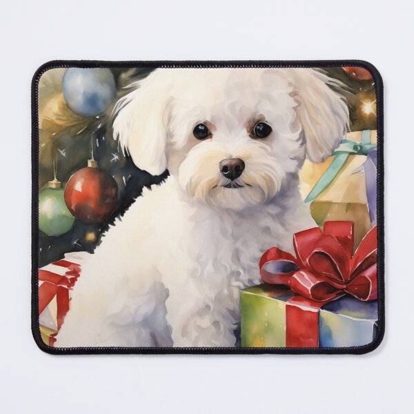 Item preview, Christmas Portrait of a Bichon Frise (cute) designed and sold by Samuelsboro.