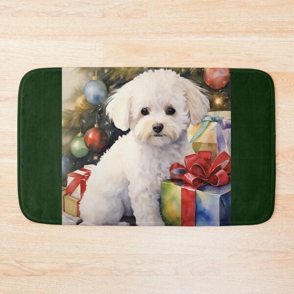 Item preview, Christmas Portrait of a Bichon Frise (cute) designed and sold by Samuelsboro.