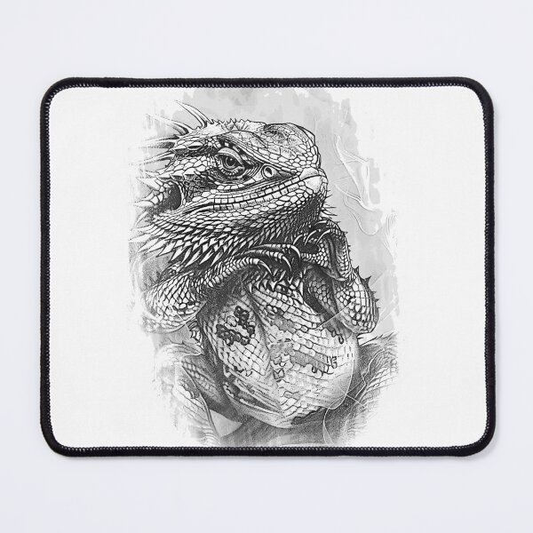 Item preview, Back and White Bearded Dragon Portrait designed and sold by HausKatz.