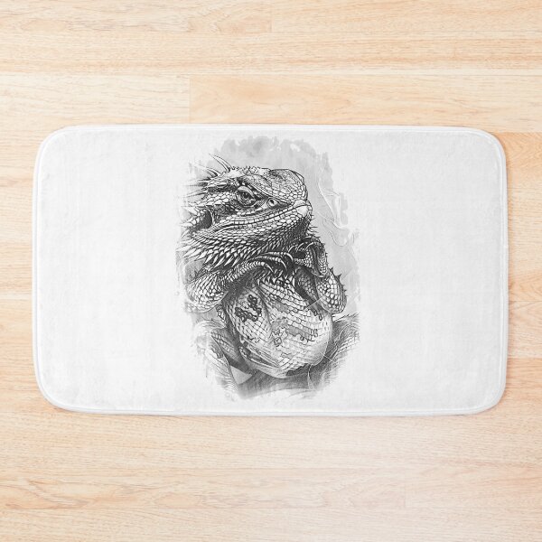 Item preview, Back and White Bearded Dragon Portrait designed and sold by HausKatz.