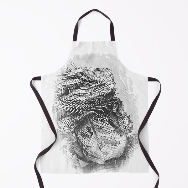 Item preview, Back and White Bearded Dragon Portrait designed and sold by HausKatz.