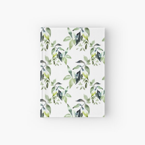 Helena – Green on White Hardcover Journal