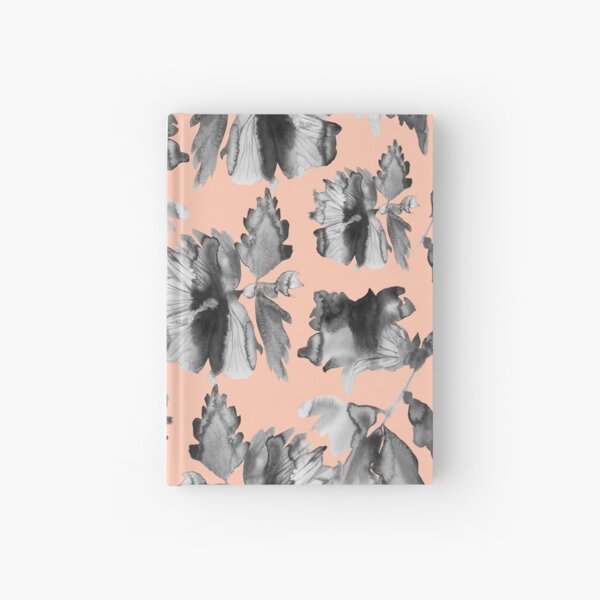 Isla – Black & White on Peach Hardcover Journal