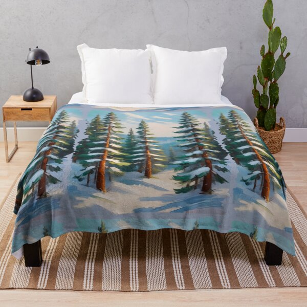 Item preview, Snowy Pines painted in watercolor designed and sold by lonelymoony.
