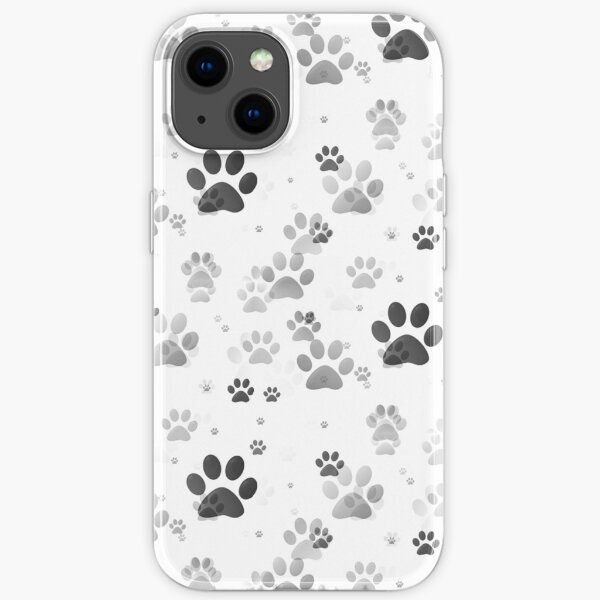 Schwarze Tatzen-Drucke iPhone Flexible Hülle
