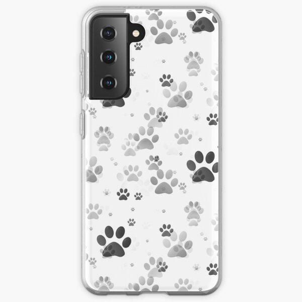 Black Paw Prints Samsung Galaxy Soft Case