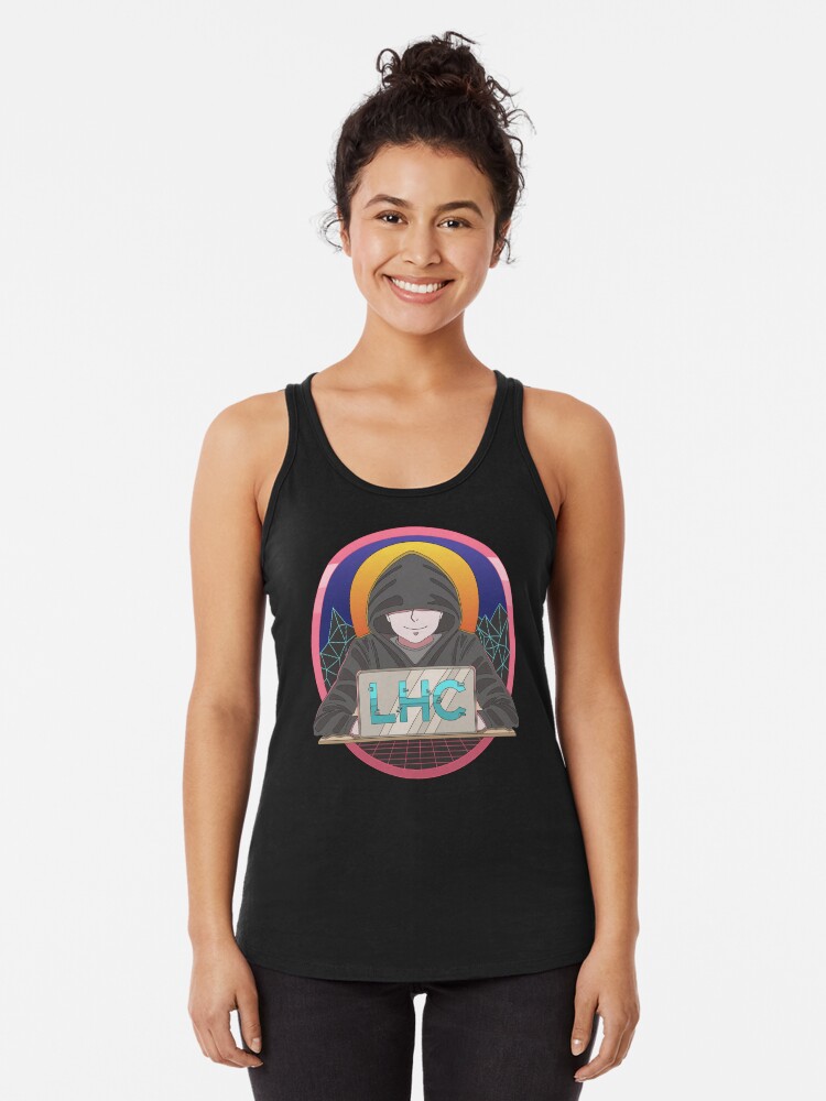 Thumbnail 1 of 3, Racerback Tank Top, Lonely Hackers Community designed and sold by V3rbaal.