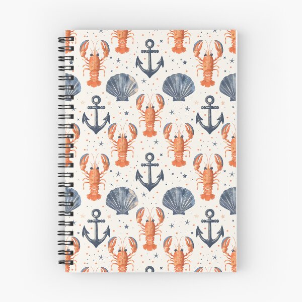 Item preview, Nautical Anchor Lobster and Seashell Coastal Beach Design designed and sold by CarpanaBay.