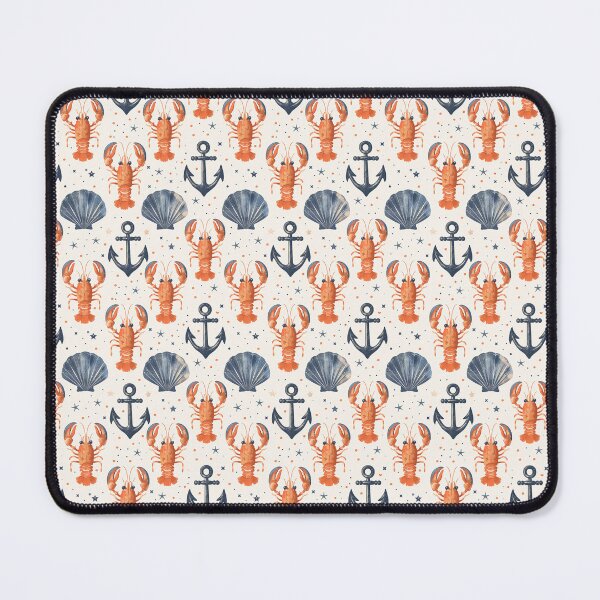 Item preview, Nautical Anchor Lobster and Seashell Coastal Beach Design designed and sold by CarpanaBay.