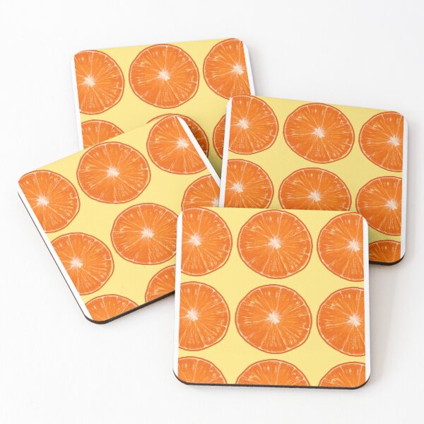 Item preview, Summer Orange slice - yellow back ground designed and sold by abiocean.