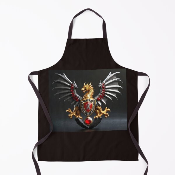 Item preview, Custom Classic Golden Ruby Diamond Dragon Shield designed and sold by Way Way Cool.