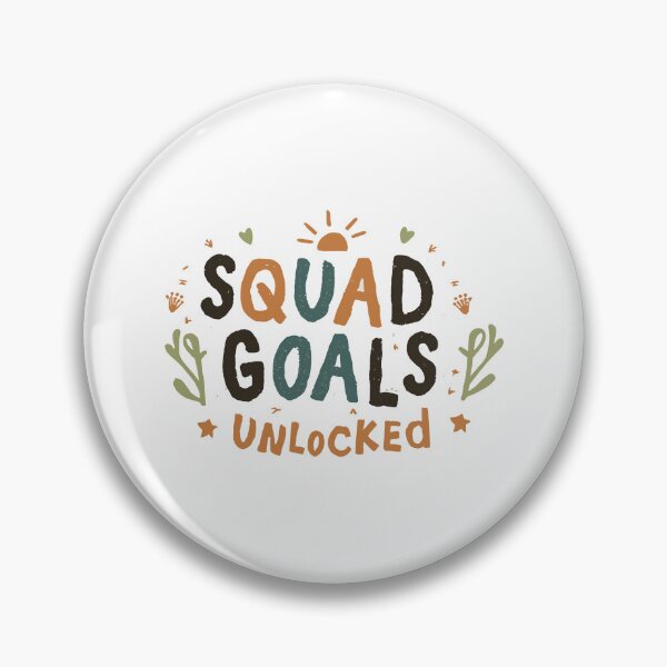 Item preview, Cute Minimalist 'Squad Goals Unlocked' Typography Friendship Art by HahaHandlesHub designed and sold by HahaHandlesHub.
