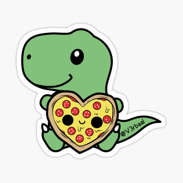 Item preview, Dinosaurs Love Pizza designed and sold by V3rbaal.