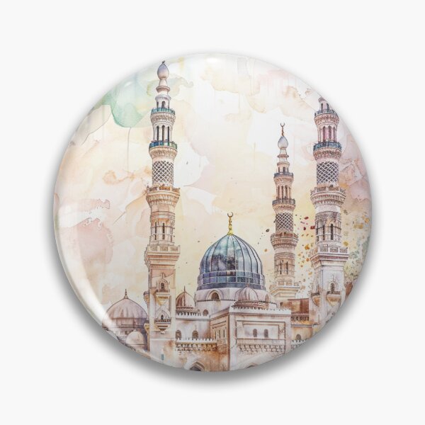Item preview, Masjid An Nabawi Medina 3 Watercolor Style Design  designed and sold by Home-Crea-Abode.