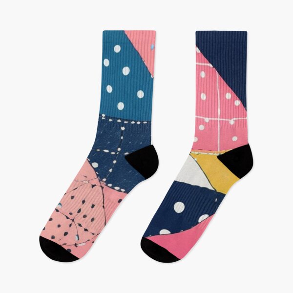 Item preview, Patchwork art in pink and denim  designed and sold by Roxburylane.