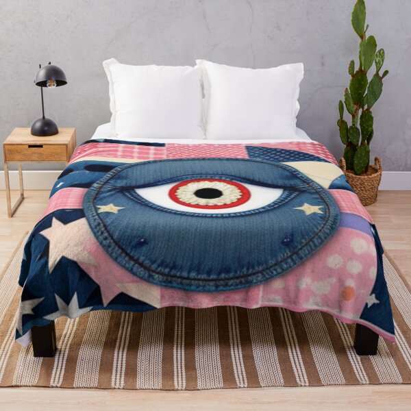 Item preview, Pink eye abstract Patchwork  designed and sold by Roxburylane.