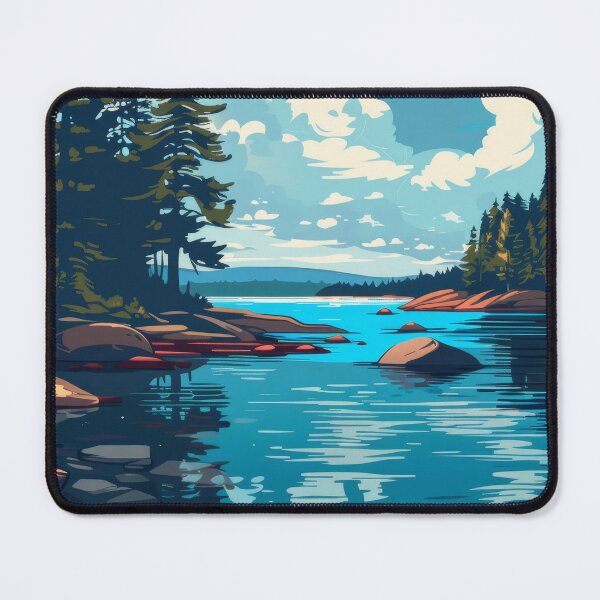 Item preview, Moonlit Lakeside Serenity - Ideal for Hikers and Outdoor Lifestyle Enthusiasts designed and sold by DHarmonyStudio.