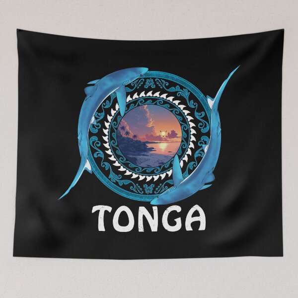 Artikelvorschau, Tonga Blauhai entworfen und verkauft von NicGrayGraphic.
