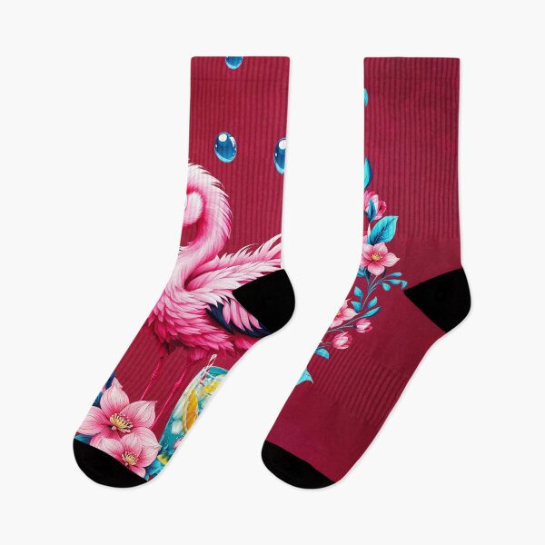 Item preview, Elegant flamingo with tropical flowers. designed and sold by nicky2342.