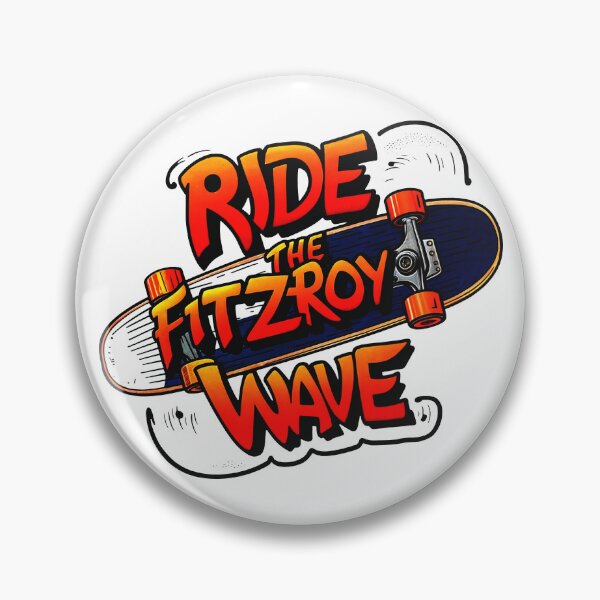 Item preview, Orange and Red Skateboard - Ride the Fitzroy Wave designed and sold by SplashTastic.