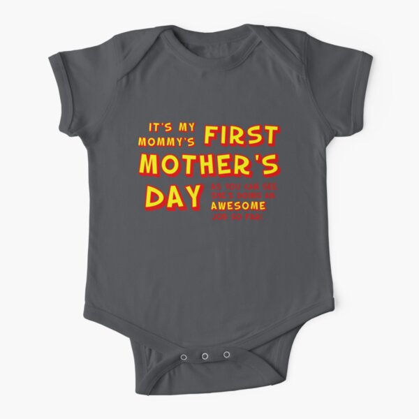 Mommy’s First Mother’s Day Short Sleeve Baby One-Piece