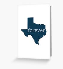TX Forever - Blue Greeting Card