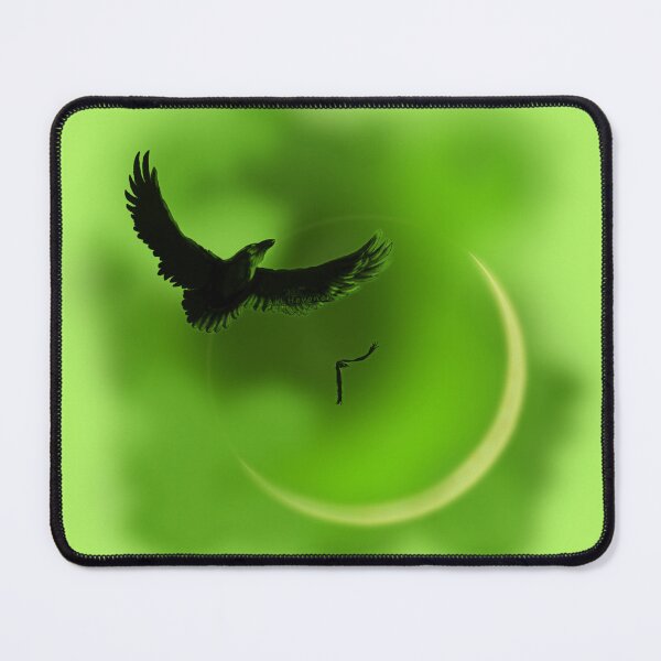 Item preview, Green Raven Moon Painting designed and sold by AK-Hevonen.