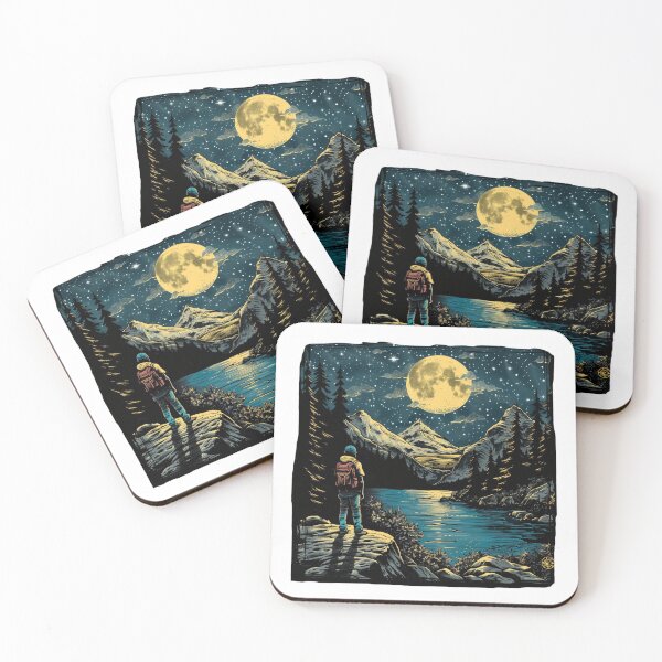 Item preview, Golden Moon Mountains Outdoor designed and sold by NicolasGlowArt.