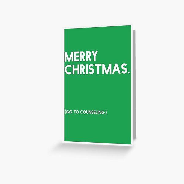 Merry Christmas (GTC) Greeting Card - Green Greeting Card