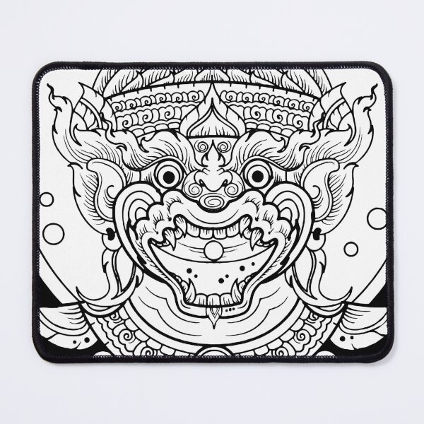 Item preview, Beautiful YEK THAI lai thai traditional in classic black and white designed and sold by Bspaces.