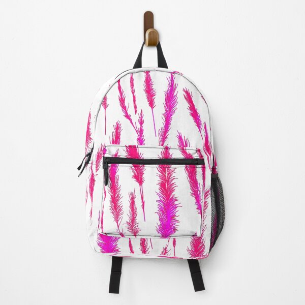 Item preview, Hot Pink Grunge Style Wild Grasses on White Background designed and sold by Beachy.