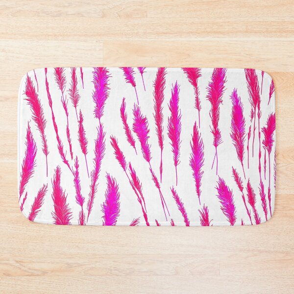 Item preview, Hot Pink Grunge Style Wild Grasses on White Background designed and sold by Beachy.