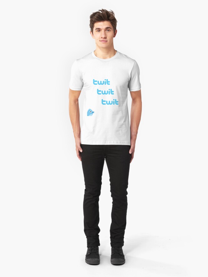 Alternate view of Twit Twit Twit Twitter Slim Fit T-Shirt
