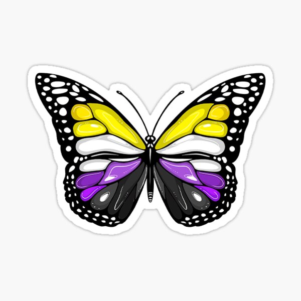 Aperçu de l'œuvre Papillon non binaire créée et vendue par Amanda Hodge.