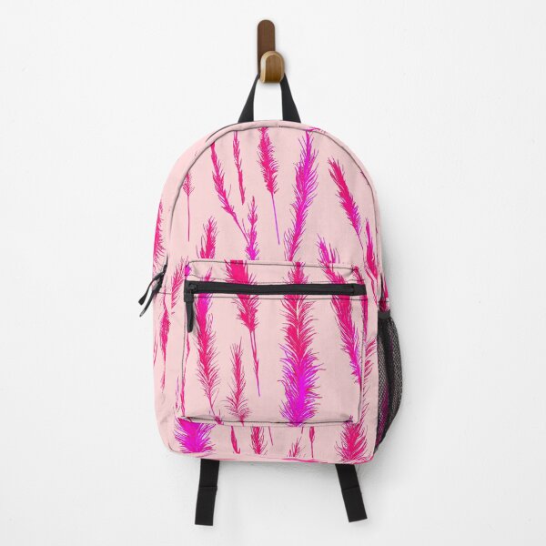 Item preview, Hot Pink Grunge Style Wild Grasses on Pale Pink Background designed and sold by Beachy.