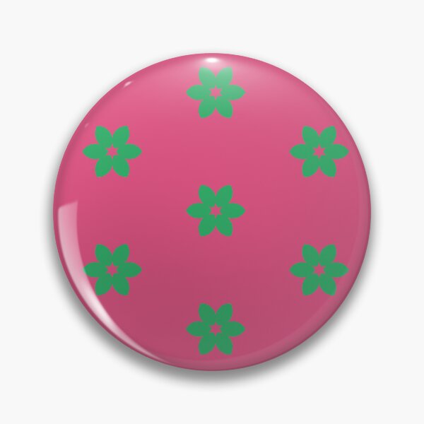 Item preview, Geometric Maximalist Rainbow Island Green Flowers On Fandango Pink designed and sold by Triplicate Limited.