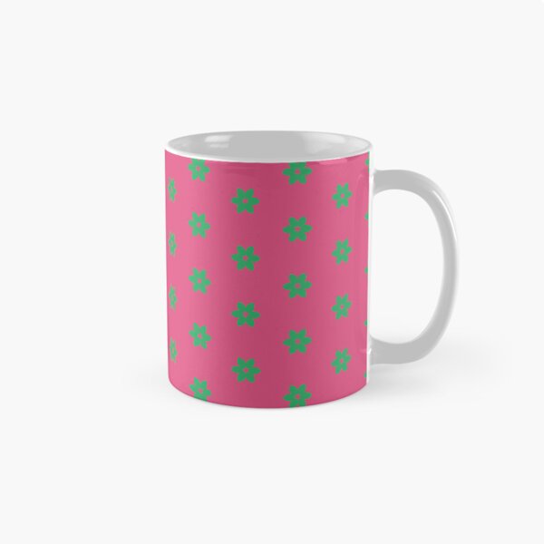 Item preview, Geometric Maximalist Rainbow Island Green Flowers On Fandango Pink designed and sold by Triplicate Limited.