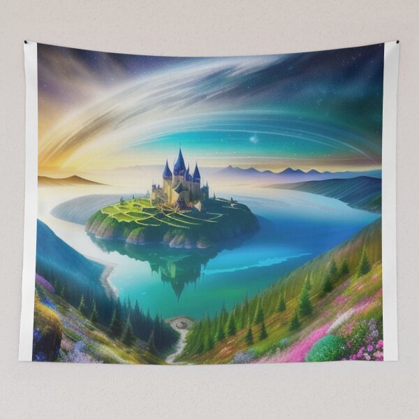 Item preview, Aurora Australis & Northern Lights Arc Over Castle Island Lake designed and sold by EnchantedVista.