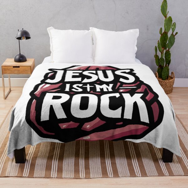 Item preview, Jesus is my Rock: Christian Faith Boulder designed and sold by Inspirahawke.