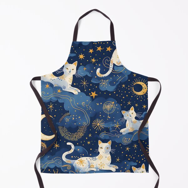 Item preview, Celestial Cat Pattern in Blue designed and sold by miss-keysmash.