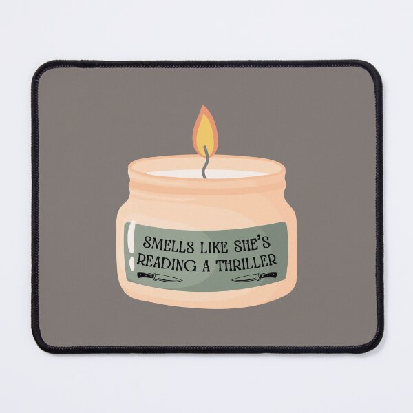 Item preview, Smells like she's reading a thriller - peach candle designed and sold by Neadoodles.