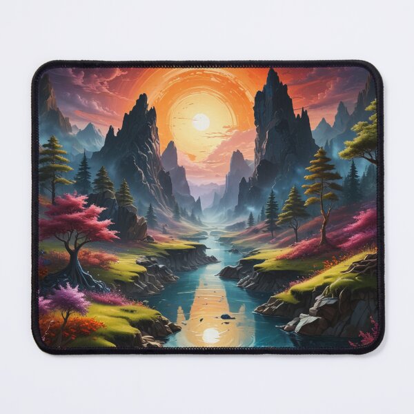 Item preview, Two Towers Surreal Fantasy Landscape  designed and sold by NerdscapeDC.