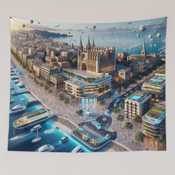 Item preview, Palma de Mallorca - Futuristic Cities designed and sold by Eric Nagel.